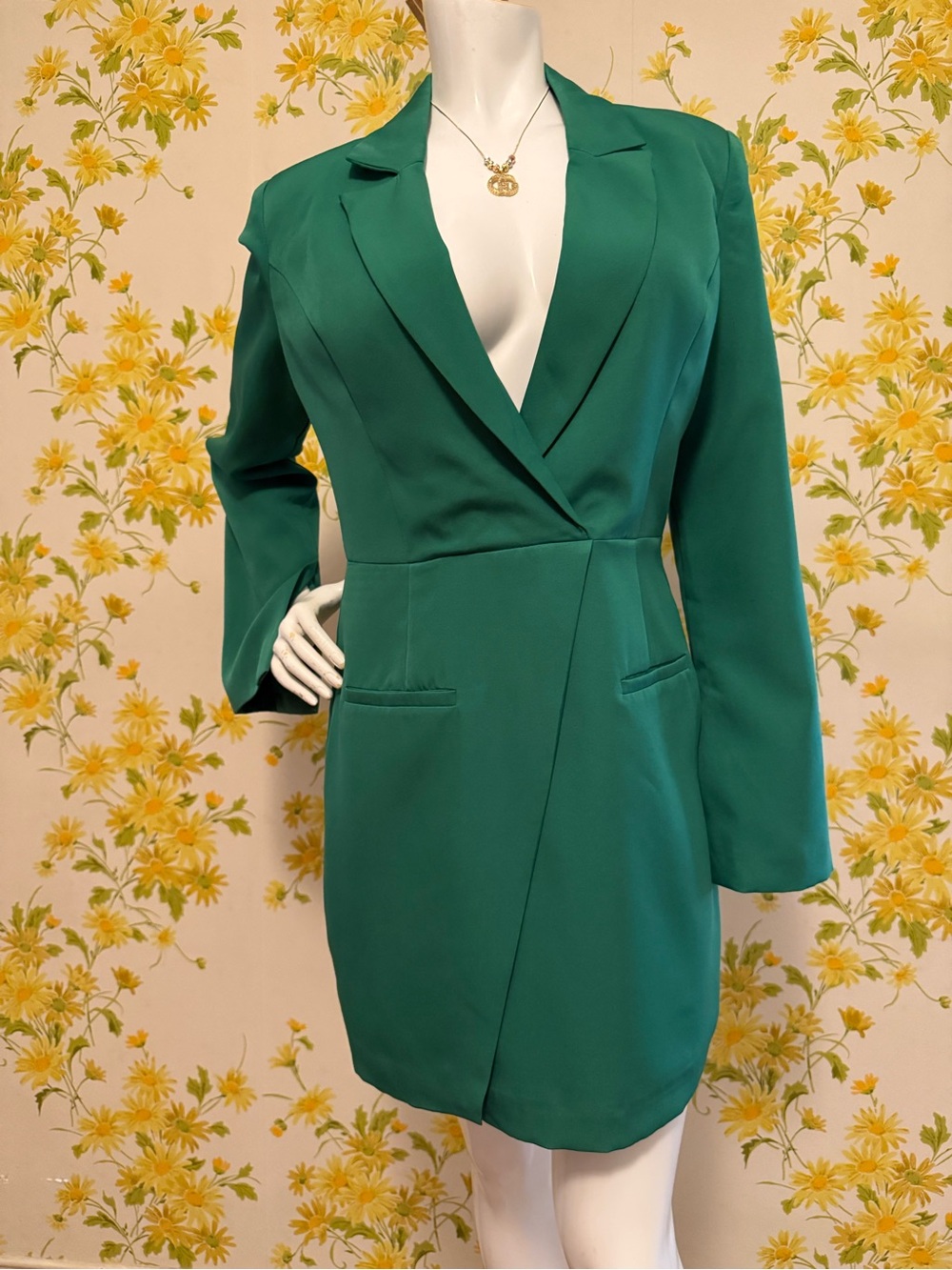 Emerald Green Blazer Dress size L